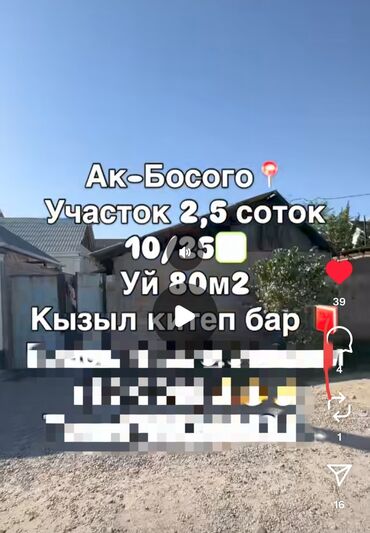 дом токмок пакровка: Үй, 72 кв. м, 4 бөлмө, Менчик ээси, Эски ремонт