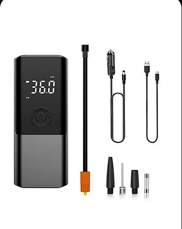 Компрессоры для авто: Компрессор автомобильный аккумуляторный. 10000mAh беспроводный — 12