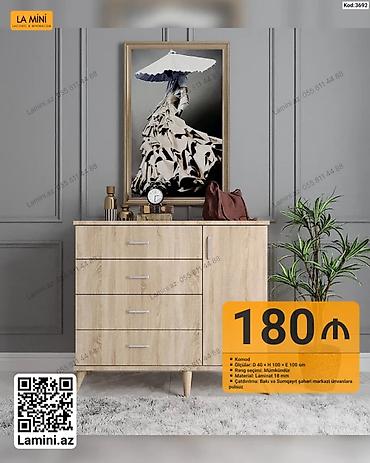 Komodlar: Komod – La Mini (Kod: 3692) - Ölçülər: Dərinlik 40 sm × Hündürlük 100 — 1