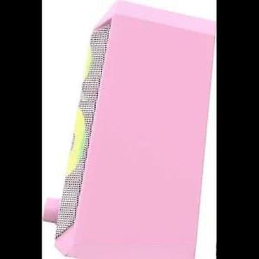 Zvučnici, slušalice i mikrofoni: Pink desktop zvučnici sa RGB osvetljenjem - Kompaktni set od 2 žična — 22