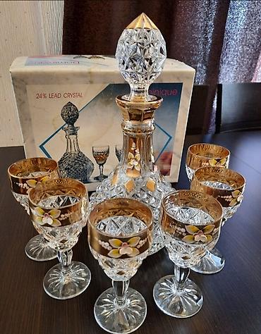 xrustal qutuda: Çexiya istehsalı, xrustal-bogema dəst. Yeni, qutuda — 1