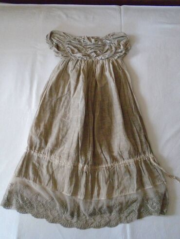 butik tempo haljine: S (EU 36), color - Beige, Other style, Without sleeves