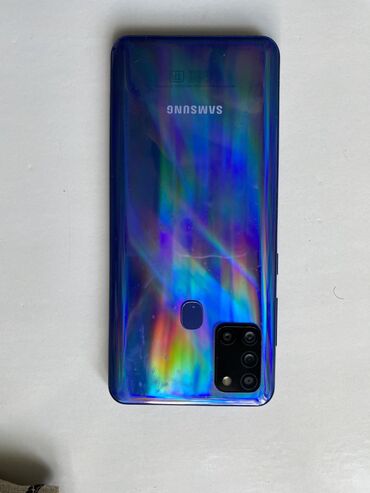 телефон samsung s7262: Samsung Galaxy A21S, Б/у, 32 ГБ, цвет - Голубой, 2 SIM