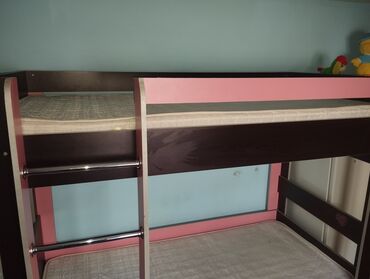 İkimərtəbəli uşaq çarpayıları: Oğlan və qız üçün, Çarpayı, Matras ilə, Siyirməli, MDF — 13