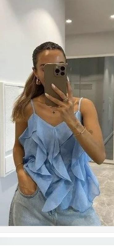 coco chanel perfume: Yenidir M beden.Yüngül, açıq mavi rəngli köynek.Bu model nazik çiyin — 1