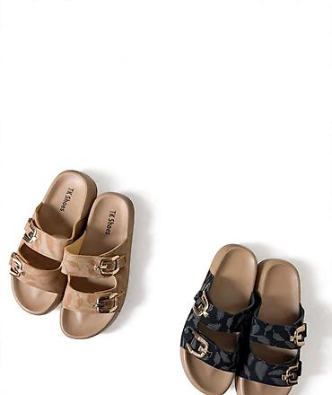 air green: Ženske klompa-sandale TK Shoes sa dvostrukim kaiševima - Model — 2