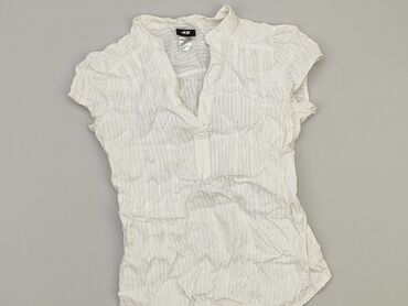 białe bluzki krótki rękaw: Bluzka Damska, H&M, M, stan - Dobry
