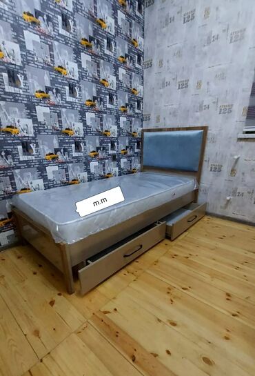 Çarpayılar: Yeni, Təknəfərlik çarpayı, Bazalı, Matras ilə, Siyirməsiz, Azərbaycan — 9