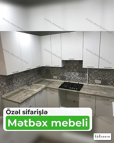 kunc dolablar: Özəl sifarişlə mətbəx mebeli - Layihə: L‑şəkilli modul sistem; yuxarı — 1