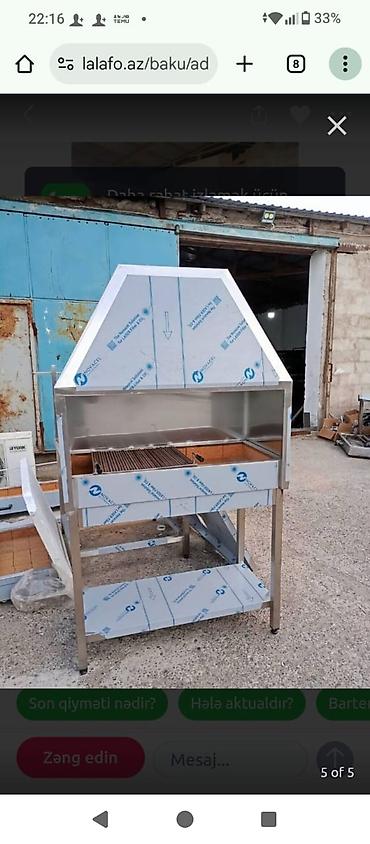 Restoran manqalları: Paslanmayan poladdan peşəkar manqal/kababxana sobası – restoran, kafe — 7