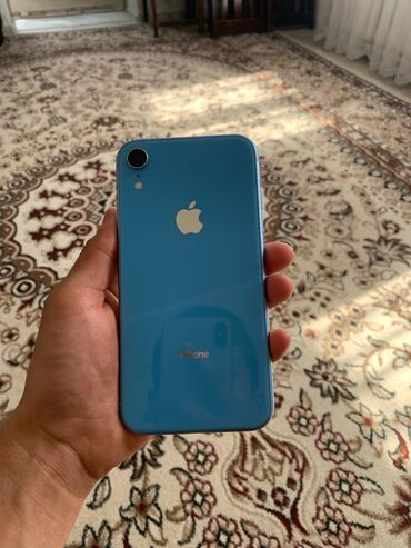 Apple iPhone: IPhone Xr, Б/у, 128 ГБ, Blue Titanium, Чехол, 80 %