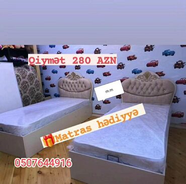 Çarpayılar: Yeni, Təknəfərlik çarpayı, Bazasız, Matras ilə, Siyirməsiz, Azərbaycan -da lalafo.az — 19 Çarpayılar: Yeni, Təknəfərlik çarpayı, Bazasız, Matras ilə, Siyirməsiz, Azərbaycan — 19