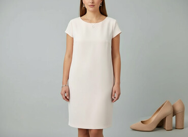 biała sukienki obcisła: Women`s dress, size 2XL