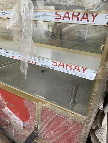 стекляные: Витрина Для продуктов, На колесах, 150 см * 100 см * 100 см, Б/у — 2
