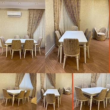 Ev və bağ: Göz oxşayan masa desti. Açılan masa 6 stul masa ölçü bağlı 160/90 — 2