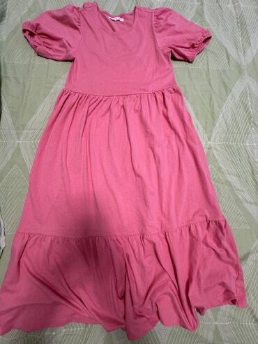 длинное бордовое платье: Повседневное платье, Лето, Длинная модель, S (EU 36)
