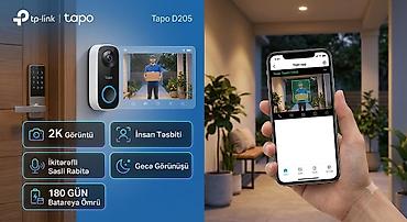 TP-Link Tapo D205 — Ağıllı Video Qapı Zəngi - 2K yüksək keyfiyyətli lalafo.az -da TP-Link Tapo D205 — Ağıllı Video Qapı Zəngi - 2K yüksək keyfiyyətli