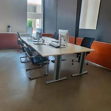 forma ideale komode fiokari: Sto jasen sa metalnim postoljem – 120x80 cm U ponudi su kvalitetni — 5