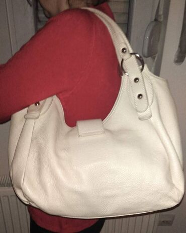 Torbe: Italijanska kožna bež torba Prelepa i prostrana italijanska troba, u — 5