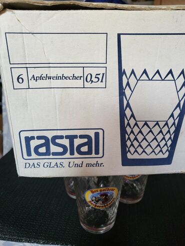Čaše: Case nove za vino,zlatni Sachsenhauser Nemacke 80te. Retke case,sve — 2