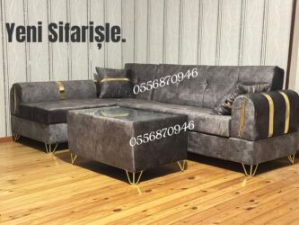 Sifarişlə divanlar: Künc divan, Qonaq otağı üçün, Vеlur parça, Bazalı, Açılan, Kitab — 10