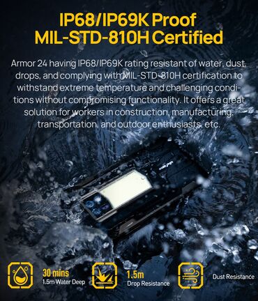 Другие мобильные телефоны: Смартфон с подсветкой INFINITE HALO и мощным звуком 🔥 Ulefone Armor 24 — 12