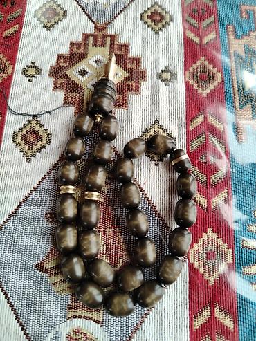 Bijuteriya: Misbaha / təsbeh - Material: tünd qəhvəyi tonlarda, pişik gözü — 1