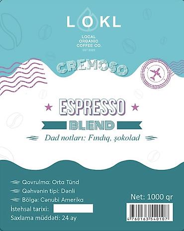 kofe desti: LOKL – CREMOSO Espresso Blend qəhvə dənələri - Tip: Dənli qəhvə — 2