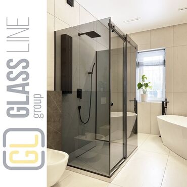 сетка для двери: Душевая кабина из закалённого стекла от GLASS LINE group. - Прямая