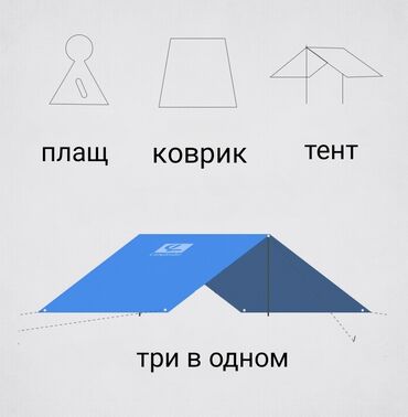 Плащи: Размер 230×140cm Плащ палатка Пончо из прочной палаточной ткани — 6