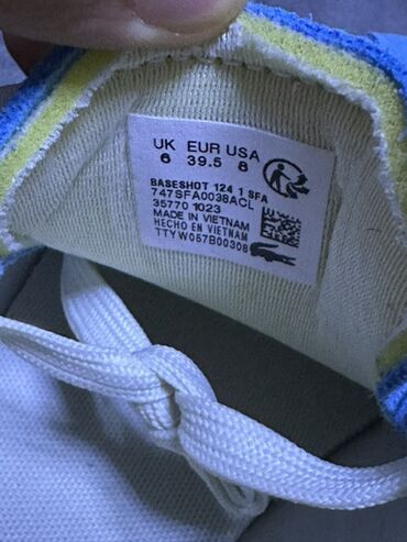 лакоста обувь: Кроссовки, 39.5, Lacoste, Новый, цвет - Синий, Платная доставка
