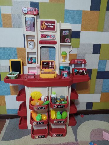 детский ящик для игрушек: Набор супермаркет. большой, огромное количество различных игрушек