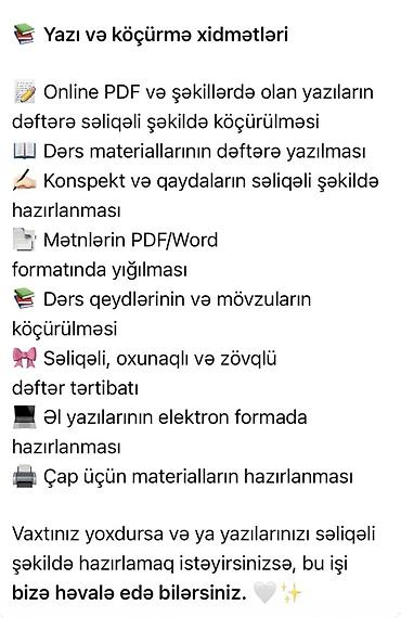 xalca yuma en ucuz: Yazı və köçürmə xidmətləri - Online PDF və şəkillərdəki mətnlərin — 1