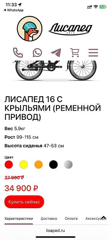 лисан: Детский велосипед, 2-колесный, 4 - 6 лет, Б/у — 4