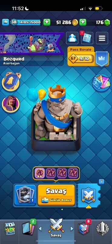 сони плейстейшен 3: Clash Royale mobil oyununda "Bozqurd" adlı hesab. Hesab 38-ci