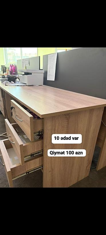 Digər mebel: • 10 ədəd OFİS MASASI satılır. • 2-3 ay istifadə olunub. • Ölçü — 1