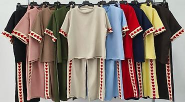 Gornji i donji deo: ❤️Top komplet – majica i pantalone sa srcima — 22