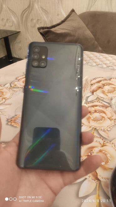 telefon baku: Samsung A51, 64 ГБ, цвет - Черный, Гарантия, Сенсорный, Отпечаток пальца