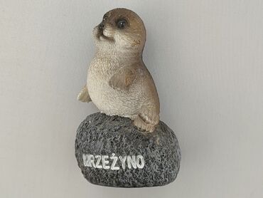 Używany magnes na lodówkę przedstawiający fokę siedzącą na kamieniu z