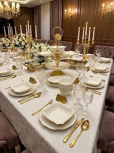 Сервировка стола для праздника: Аренда Дубайской посуды! Новинка! Для особых мероприятий: Куда тосуу — 1