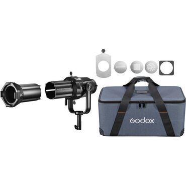 проектор: Godox VSA-26K. 300 Vatt qədər led işıq mənbələri (Godox SL 60, SL 100