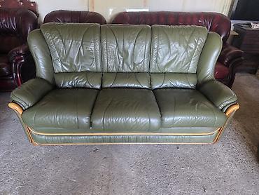 Stilske garniture: Komplet kožne garniture za dnevnu sobu – 1 - Sastav: trosed, dvosed i — 13