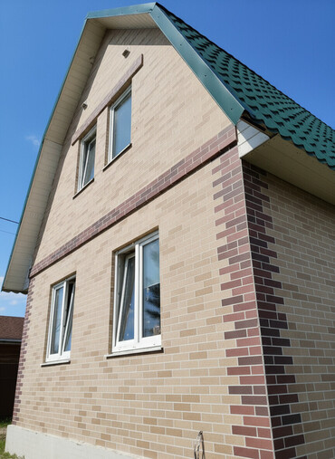 Fasad işləri: AMK FASAD HƏM SƏRFƏLİ HƏM KEYFİYYƏTLİ.Ev üçün üzlük materialı, kərpic — 3