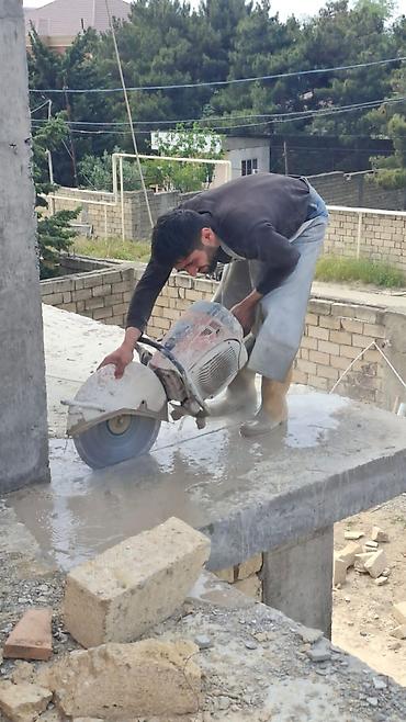 Beton işləri: Beton kəsimi və deşilməsi xidməti - Monolit beton, dəmir-beton plitə — 1