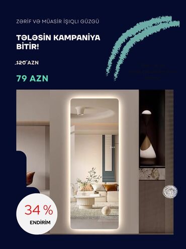 uzun güzgü: Güzgü Döşəmə üstü, Düzbucaqlı, Sadə, Arxa işıqlı