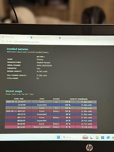 asus rog b class: 🔋 Батарея в рабочем состоянии, износ около 31%, 171 цикл зарядки. В — 8