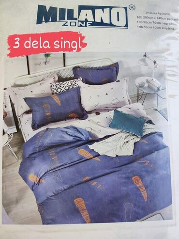 Posteljina: Pamučna posteljina Cena 2300 din Set sadrzi 3 dela: Jorganska navlaka — 6
