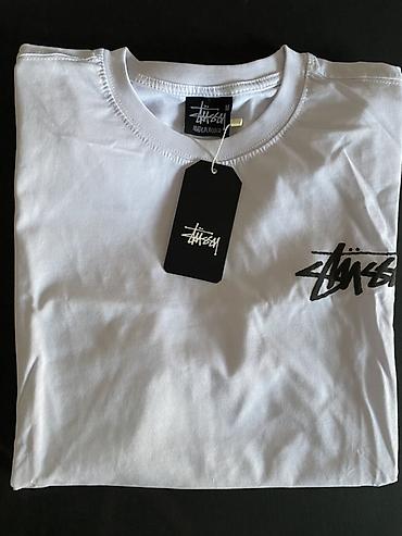 obim: Stüssy muška majica kratkih rukava - Boja: bela - Prednji deo: mali — 1