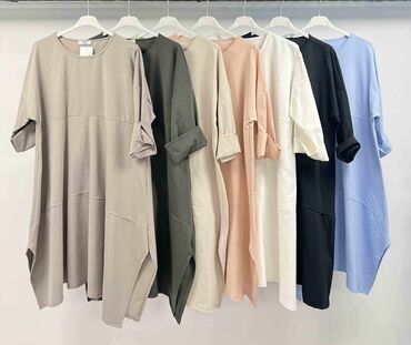 tirkizne haljine: 2XL (EU 44), color - Beige, Other style, Long sleeves