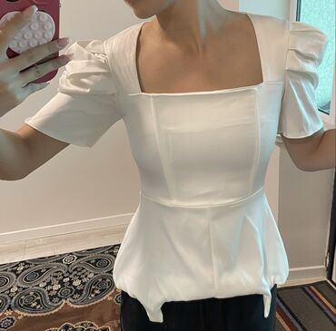 прозрачное женское нижнее белье: Блузка, Сатин, Однотонный, Удлиненная модель